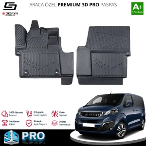 Peugeot Expert Traveller 3D Pro Havuzlu Paspas 2016 Üzeri A+ Kalite thumb 2