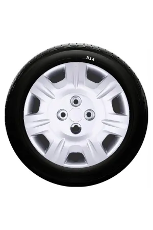 Nissan Uyumlu 14 Inc Kırılmaz SKS Jant Kapağı 1 Takım 4 Adet No:220 thumb 1