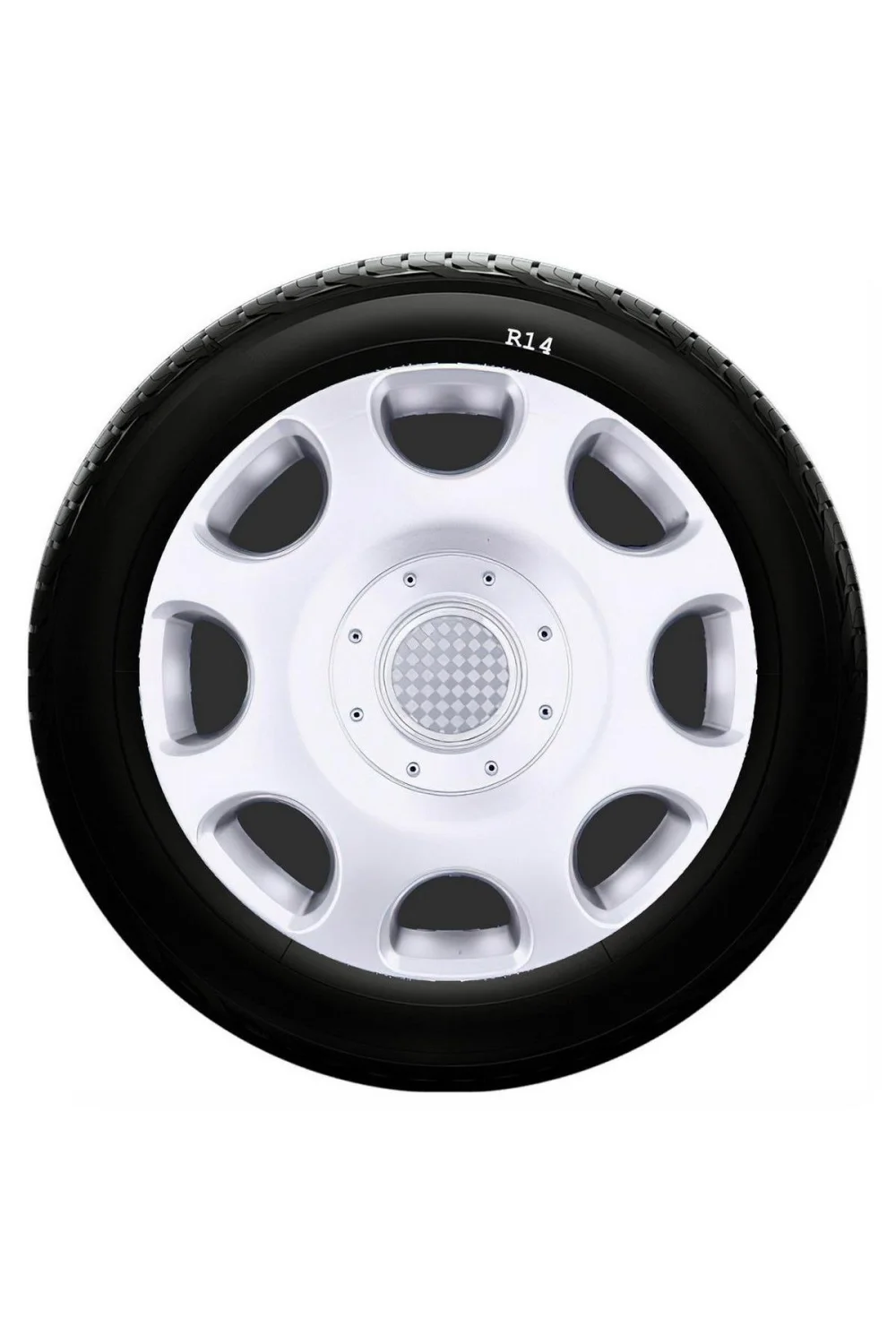 Fiat Uyumlu 14 Inc Kırılmaz SKS Jant Kapağı 1 Takım 4 Adet No:208
