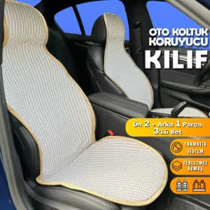 Rover 25 Uyumlu Koltuk Kılıfı Minder Krem 2+1 Ön Arka Set thumb 1