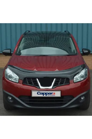 Cappafe Nissan Qashqai Ön Kaput Koruyucu Rüzgarlığı 4mm Akrilik (abs) Piano Black 2010-2013 thumb 4