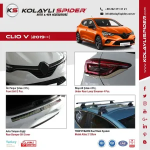 Renault Clio 5 Arka Tampon Çıtası Krom 2019 ve Sonrası thumb 3