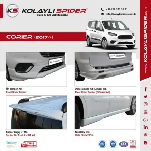 Ford Courier Ayna Kapağı Abs Krom 2 Prç 2017 ve Sonrası thumb 2