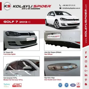 VW Golf 7 Ön Tampon Altı (Dil mod) Fiber 2013 ve Sonrası thumb 3