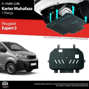 S-Dizayn Peugeot Expert Çelik Karter Muhafaza Koruma 2016 Üzeri A+ Kalite						                Araca &ouml;zel Karter Koruma 2mm HRP &Ccedil;elik den &uuml;reti