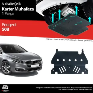 S-Dizayn Peugeot 508 Çelik Karter Muhafaza Koruma 2010-2017 A+ Kalite						                Araca &ouml;zel Karter Koruma 2mm HRP &Ccedil;elik den &uuml;retilmek