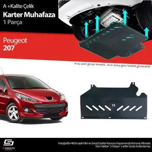 S-Dizayn Peugeot 207 Çelik Karter Muhafaza Koruma 2006-2014 A+ Kalite						                Araca &ouml;zel Karter Koruma 2mm HRP &Ccedil;elik den &uuml;retilmek