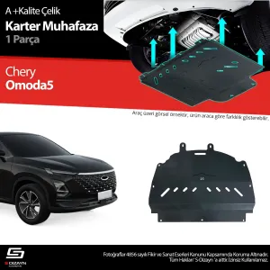 S-Dizayn Chery Omoda5 Çelik Karter Muhafaza Koruma 2022 Üzeri A+ Kalite						                Araca &ouml;zel Karter Koruma 2mm HRP &Ccedil;elik den &uuml;retilm