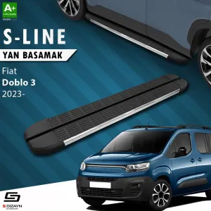 S-Dizayn Fiat Doblo 3 Uzun Şase S-Line Krom Yan Basamak 213 Cm 2023 Üzeri thumb 1