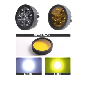 Offroad sis lambası sarı-beyaz çift kapaklı set 12-60v /  LASS371 thumb 2