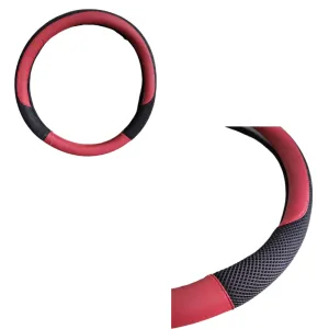 Direksiyon Kılıfı 38 Cm Siyah-Bordo Diki412