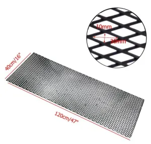 Seat Zigzag Dizayn 3D Style ABS Plastik Panjur Teli 120x40 cm Siyah thumb 2