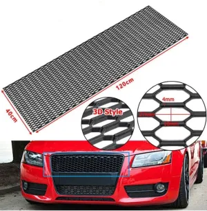 Audi Dizayn 3D Style ABS Plastik Panjur Teli 120x40 cm Siyah thumb 1