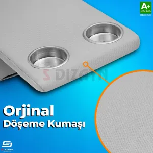 S-Dizayn Universal Arka Koltuk Kol Dayama Kolçak Gri A+ Kalite thumb 4