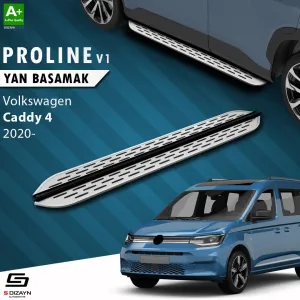 S-Dizayn VW Caddy 4 OEM Still Pro V1 Aluminyum Yan Basamak 193 Cm 2020 Üzeri thumb 1
