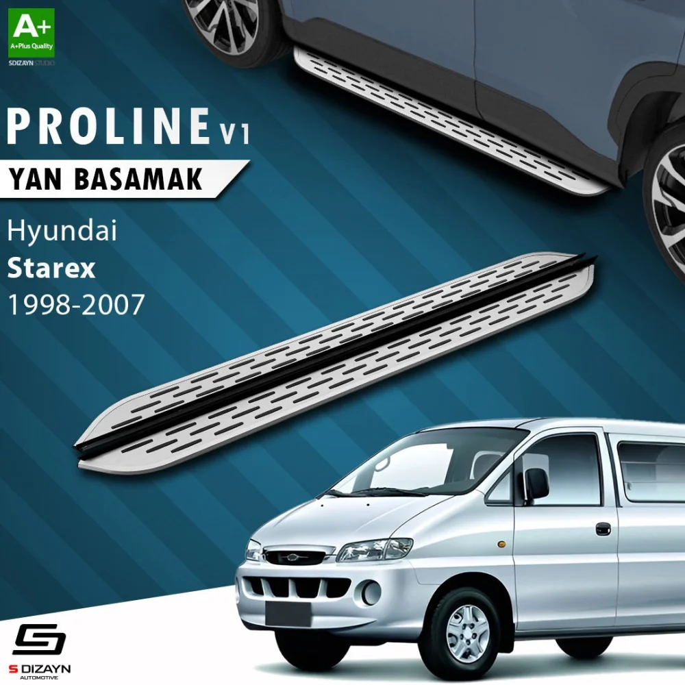 S-Dizayn Hyundai H-1 Starex OEM Still Pro V1 Aluminyum Yan Basamak 193 Cm 1998-2007
