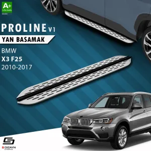 S-Dizayn Bmw X3 F25 OEM Still Pro V1 Aluminyum Yan Basamak 193 Cm 2010-2017						                Araca &Ouml;zel A+Kalite Yan Basamak&Uuml;r&uuml;n ara&ccedil; 