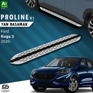 S-Dizayn Ford Kuga 3 OEM Still Pro V1 Aluminyum Yan Basamak 183 Cm 2020 Üzeri A+ Kalite						                Araca &Ouml;zel A+Kalite Yan Basamak&Uuml;r&uuml;n 