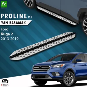 S-Dizayn Ford Kuga 2 OEM Still Pro V1 Aluminyum Yan Basamak 183 Cm 2013-2019 A+ Kalite						                Araca &Ouml;zel A+Kalite Yan Basamak&Uuml;r&uuml;n a