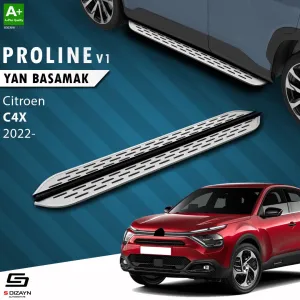 S-Dizayn Citroen C4 X OEM Still Pro V1 Aluminyum Yan Basamak 183 Cm 2022 Üzeri A+ Kalite						                Araca &Ouml;zel A+Kalite Yan Basamak&Uuml;r&uuml;n