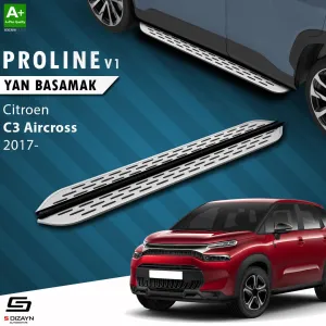 S-Dizayn Citroen C3 Aircross OEM Still Pro V1 Aluminyum Yan Basamak 183 Cm 2017 Üzeri A+ Kalite						                Araca &Ouml;zel A+Kalite Yan Basamak&Uuml;r