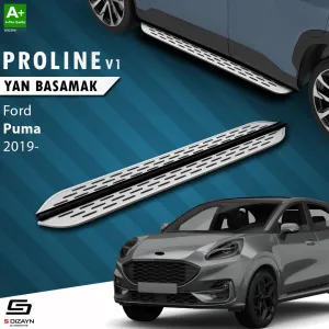 S-Dizayn Ford Puma OEM Still Pro V1 Aluminyum Yan Basamak 173 Cm 2019 Üzeri A+ Kalite						                Araca &Ouml;zel A+Kalite Yan Basamak&Uuml;r&uuml;n ar