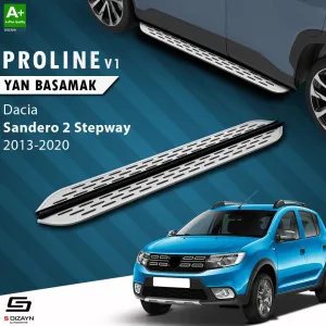 S-Dizayn Dacia Sandero 2 Stepway OEM Still Pro V1 Aluminyum Yan Basamak 173 Cm 2013-2020 A+ Kalite						                Araca &Ouml;zel A+Kalite Yan Basamak&Uum
