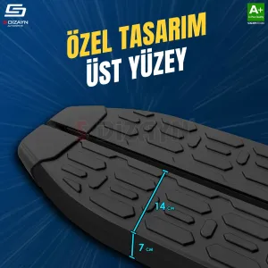 S-Dizayn VW Tiguan 3 Evo Siyah Yan Basamak 183 Cm 2024 Üzeri thumb 3