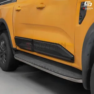 S-Dizayn Ford Ranger 4 ABS Plastik Kapı Koruma Gövde Kaplaması 4 Prç. 2023 Üzeri A+ Kalite thumb 5