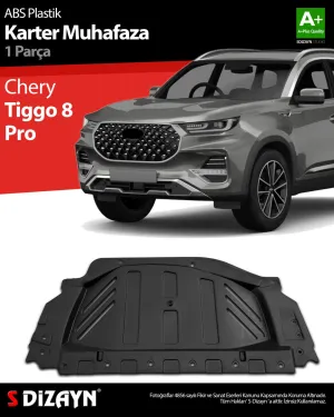 S-Dizayn Chery Tiggo 8 Pro Karter Muhafaza ABS Plastik 2022 ÜzeriChery Tiggo 8 Pro i&ccedil;in &ouml;zel olarak tasarlanmış olan bu karter muhafazası, &uuml;st&