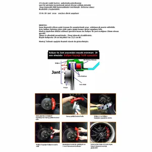 Kanuni Enduro Uyumlu Brembo Siyah Kaliper Kapağı 4 Parça Ön Arka Set thumb 3