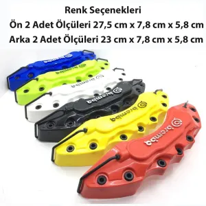 Hyundai HD72 Uyumlu Brembo Yeşil Kaliper Kapağı 4 Parça Ön Arka Set thumb 4