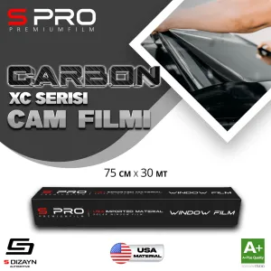 S Pro Cam Filmi Nano Carbon XC Serisi 2PLY %20 75cm/30mtS-Pro Ara&ccedil; Cam Filmi, s&uuml;r&uuml;c&uuml;ler i&ccedil;in m&uuml;kemmel bir se&ccedil;enektir; h