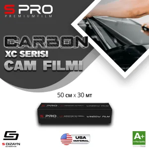 S Pro Cam Filmi Nano Carbon XC Serisi 2PLY %20 50cm/30mtS-Pro Ara&ccedil; Cam Filmi, s&uuml;r&uuml;c&uuml;ler i&ccedil;in m&uuml;kemmel bir se&ccedil;enektir; h
