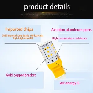 if led ampul tek duy canbuslı turuncu 12v / LAAM942-1 thumb 5
