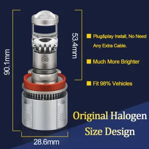 Premium led far ampulü çift lensli h11 / LAAM958-2 thumb 5