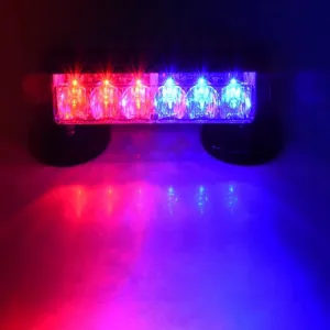 Tepe çakar lamba mıknatıslı vantuzlu 21 fonksiyonlu 15,5cm  6 ledli kırmızı-mavi usb-fiş şarjlı-kumandalı  adet  / LAPA118-2 thumb 5