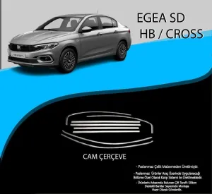 Fiat Egea Uyumlu Sedan Krom Cam Çerçevesi 8 Parça (2015+)DRS Tuning kalitesiyle tanışın! Özel olarak Fiat  model araçlar için üretilen bu ürün, otomobilinizin h