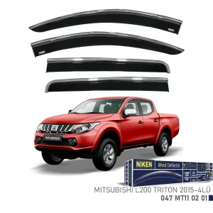Mitsubishi L200 Trion 2015- Kromlu Cam Rüzgarlığı 4 LÜ