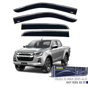 Isuzu D-Max 2021- Kromlu Cam Rüzgarlığı 4 Lü