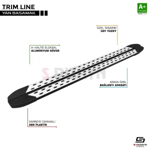 S-Dizayn Ford Courier 2 TrimLine Gri Yan Basamak 188 Cm 2023 Üzeri thumb 1