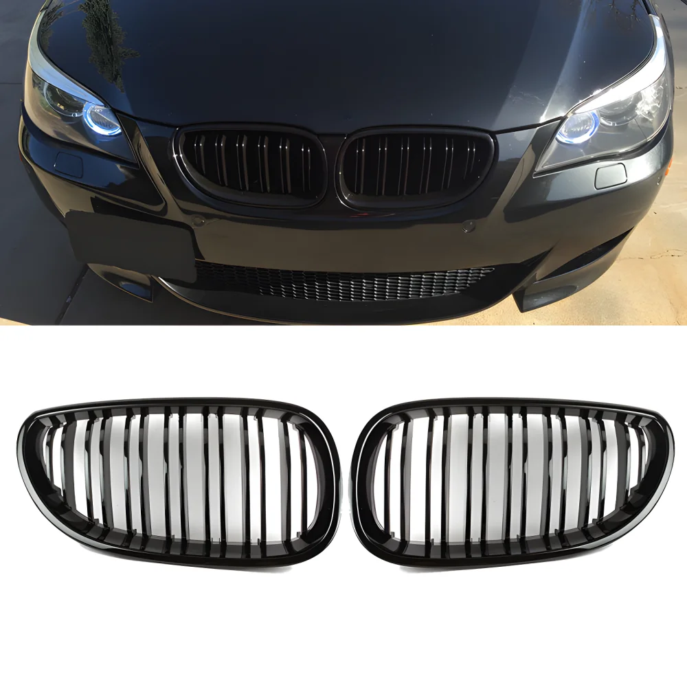 S-Dizayn Bmw 5 Serisi E60/E61 Ön Panjur Böbrek Parlak Siyah Piano Black M5 Model 2003-2009