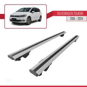 VW Touran 2015 ve Sonrası ile uyumlu HOOK Model Anahtar Kilitli Ara Atkı Tavan Barı GRİ thumb 4