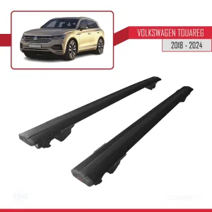VW Touareg 2018 ve Sonrası ile uyumlu HOOK Model Anahtar Kilitli Ara Atkı Tavan Barı SİYAH thumb 4