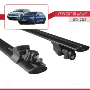 VW Passat B8 Variant 2015-2023 Arası ile uyumlu HOOK Model Anahtar Kilitli Ara Atkı Tavan Barı SİYAH thumb 5