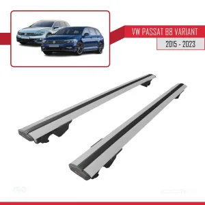 VW Passat B8 Variant 2015-2023 Arası ile uyumlu HOOK Model Anahtar Kilitli Ara Atkı Tavan Barı GRİ thumb 4