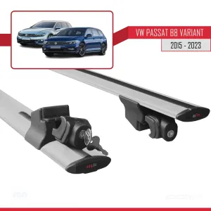 VW Passat B8 Variant 2015-2023 Arası ile uyumlu HOOK Model Anahtar Kilitli Ara Atkı Tavan Barı GRİ thumb 5