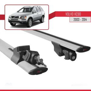 Volvo XC90 2003-2014 Arası ile uyumlu HOOK Model Anahtar Kilitli Ara Atkı Tavan Barı GRİ thumb 5