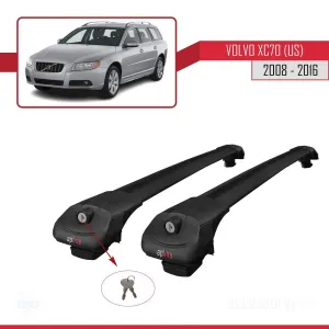Volvo XC70 (US) 2008-2016 Arası ile uyumlu ACE-1 Ara Atkı Tavan Barı SİYAH thumb 4