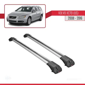 Volvo XC70 (US) 2008-2016 Arası ile uyumlu ACE-1 Ara Atkı Tavan Barı GRİ thumb 3